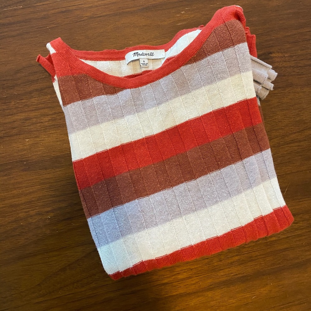 MADEWELL multi-color striped sweater